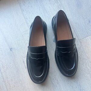 Madewell Black Leather Loafers
